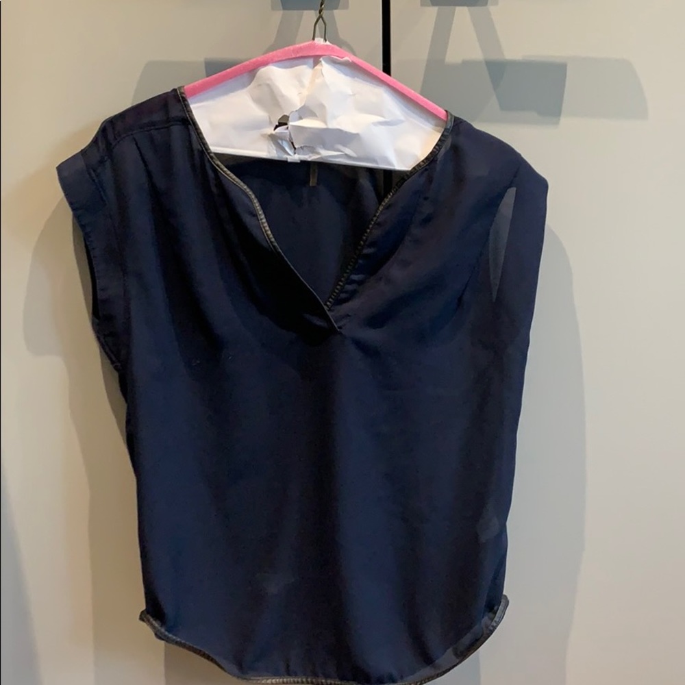 Stella and James Sheer Navy Top